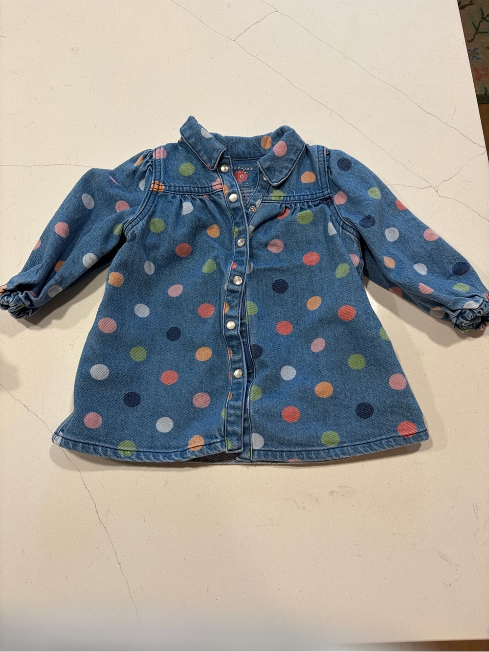 kate spade Blue Denim Polka Dot Kids Jacket